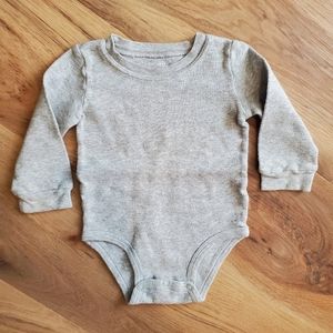 Carter's 18m Unisex Waffle Knit Long Sleeve Shirt Gray